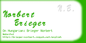norbert brieger business card